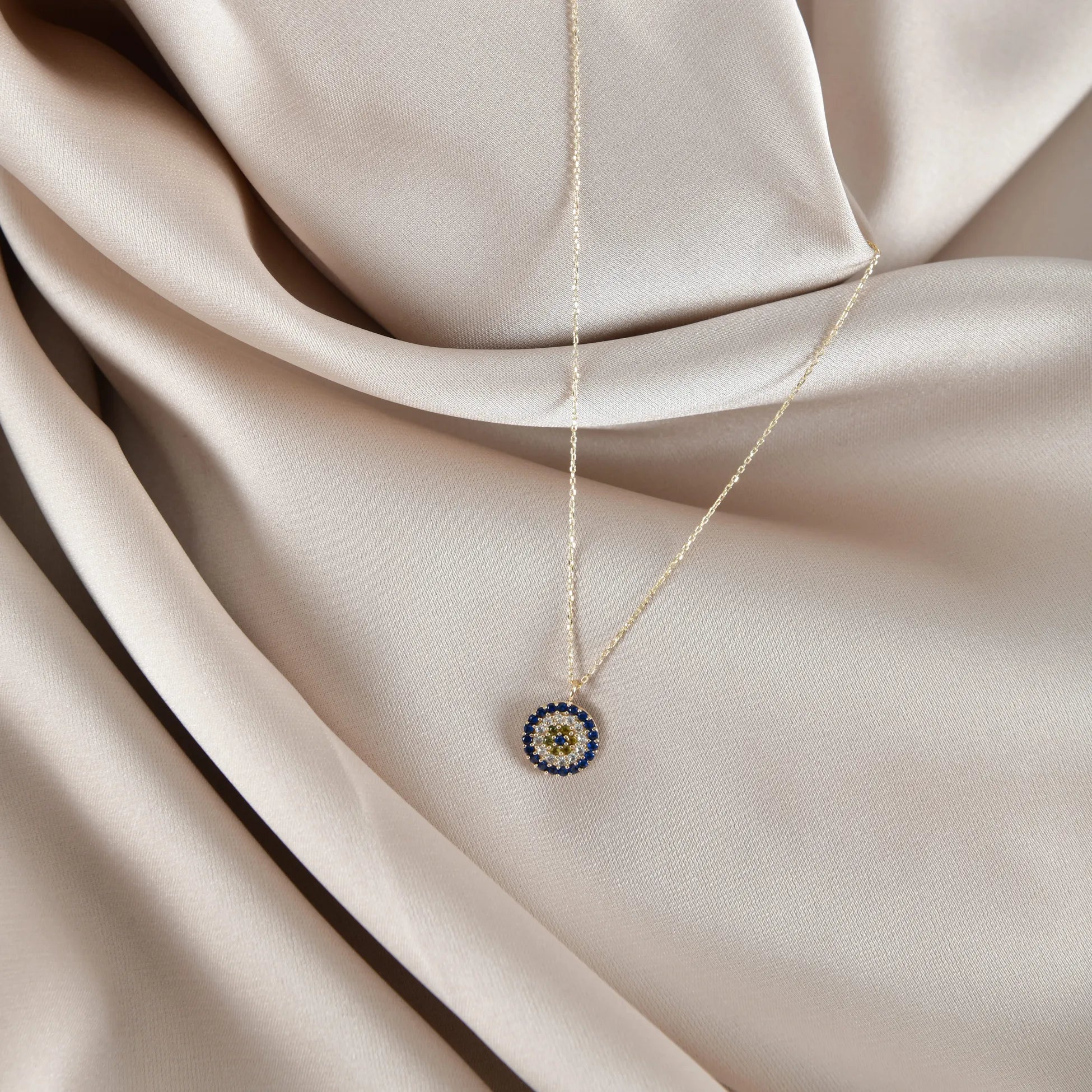 Taşlı Nazar Boncuğu Kolye - O'an Jewelry