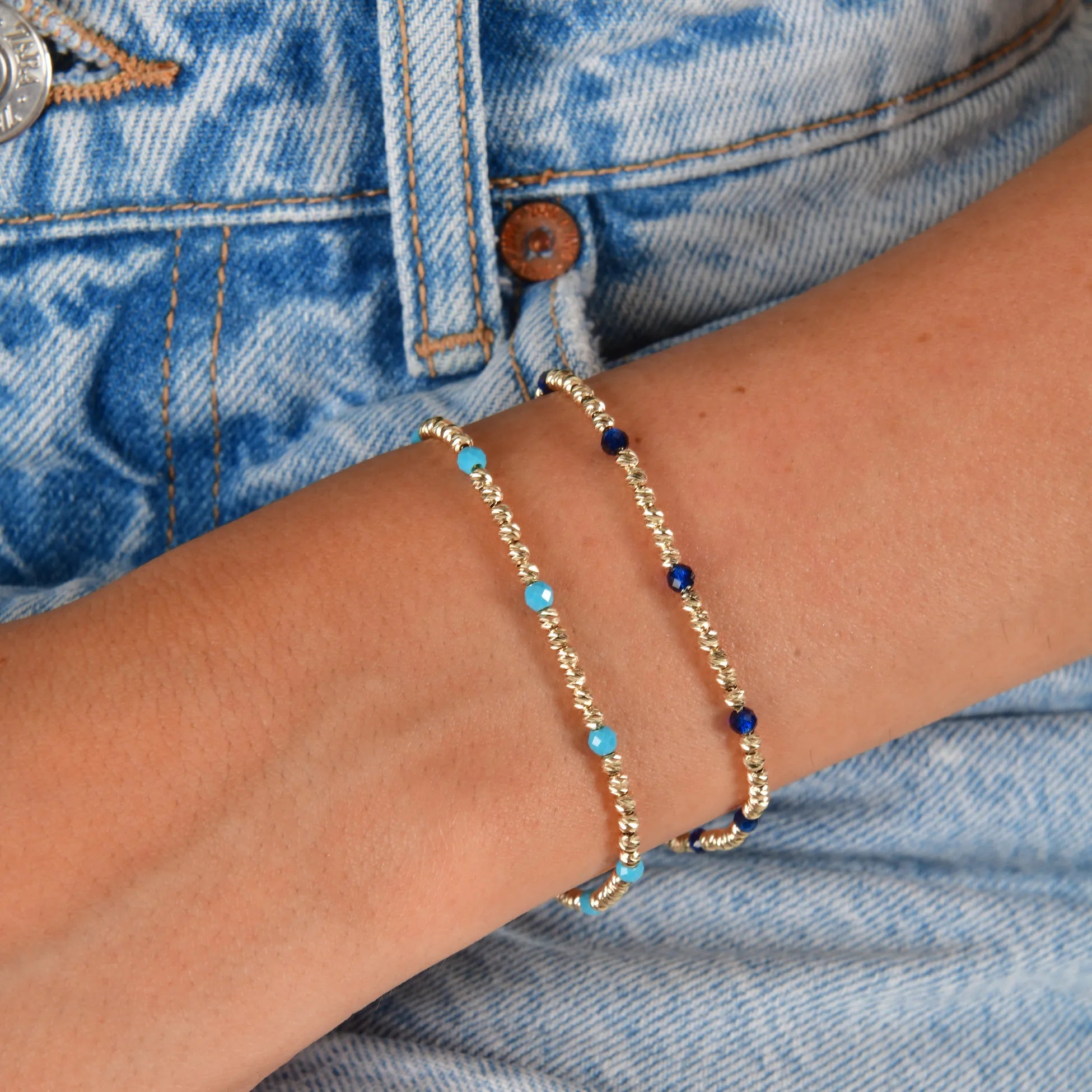 Lacivert Taşlı Dorika Bileklik - O'an Jewelry