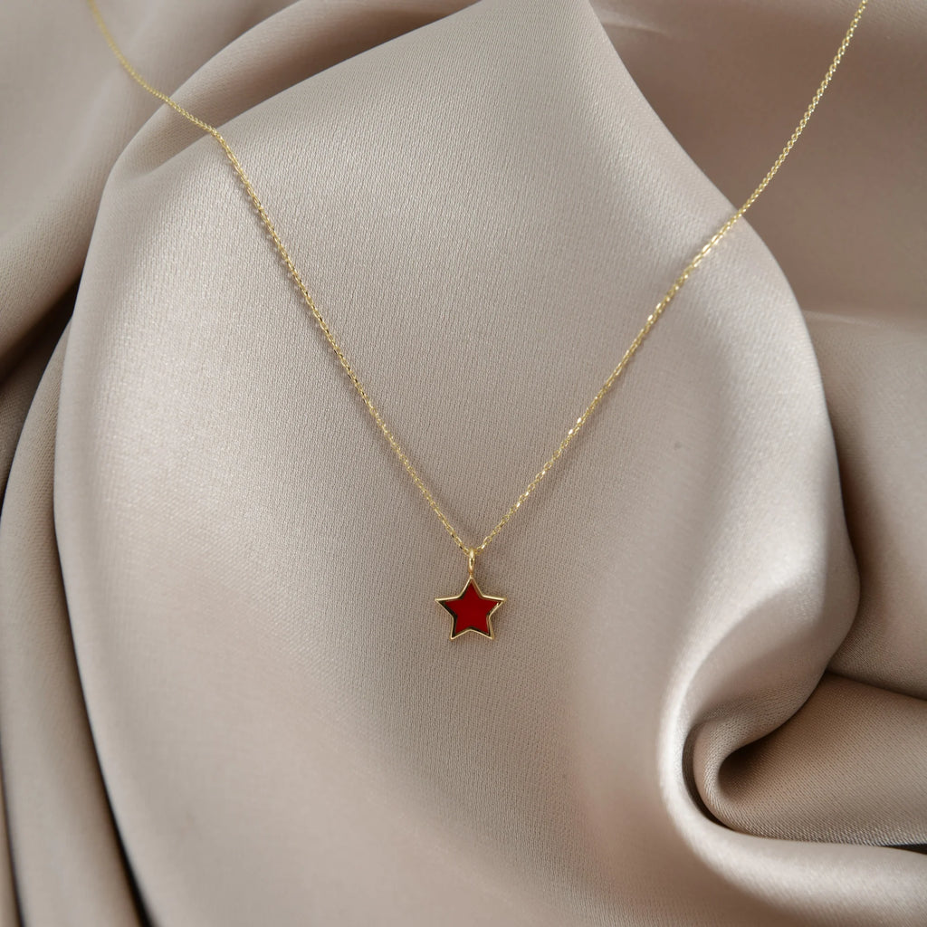 Minimal Mineli Yıldız Kolye - O'an Jewelry