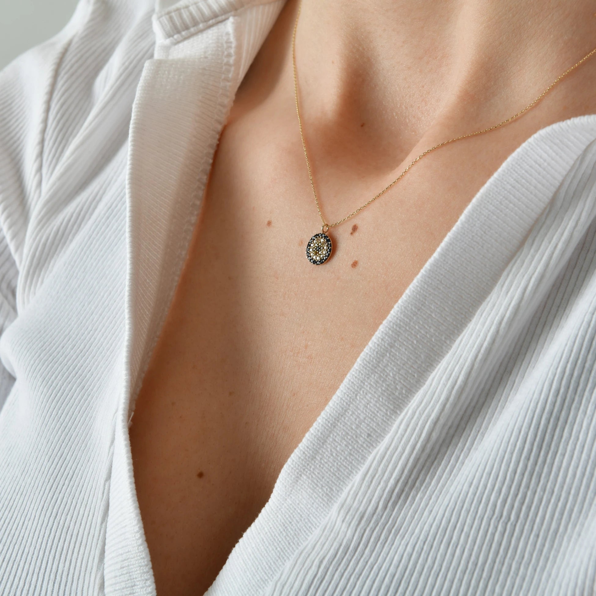 Taşlı Nazar Boncuğu Kolye - O'an Jewelry