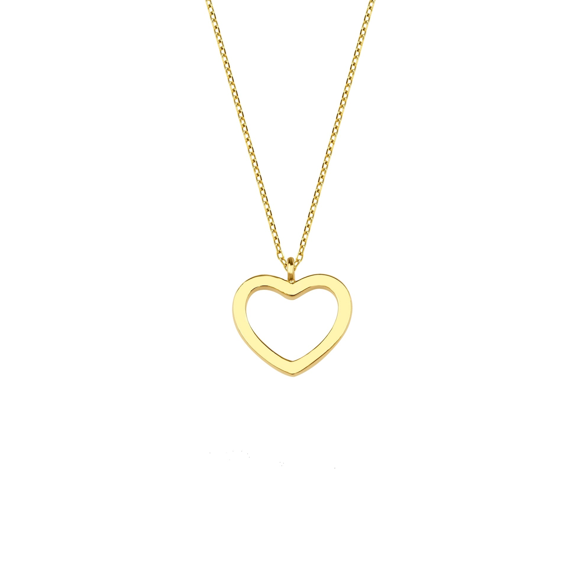 Minimal Taşsız Kalp Kolye - O'an Jewelry