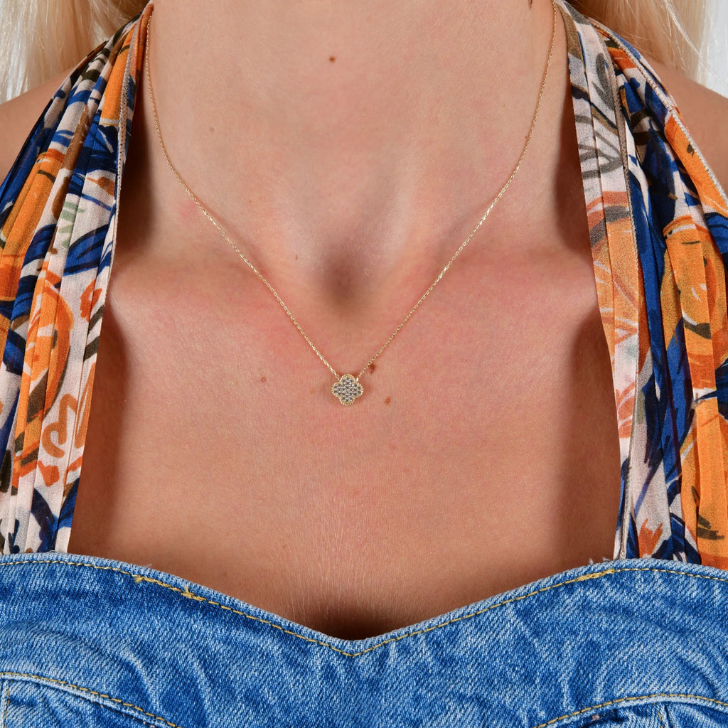 Taşlı Yonca Kolye - O'an Jewelry