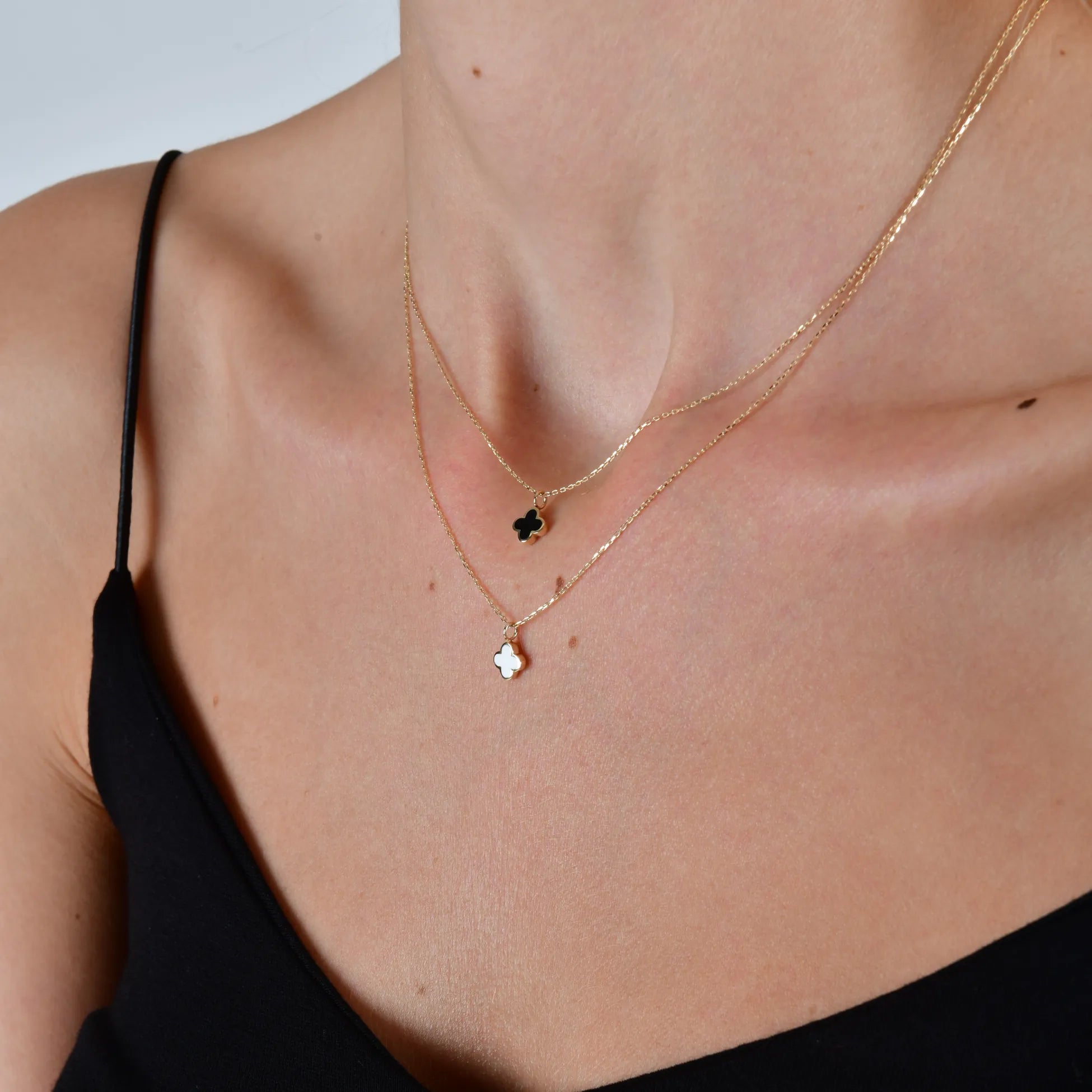 Minimal Mineli Yonca Kolye - O'an Jewelry