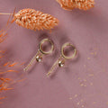 Zincirli Tek Taş Halka Küpe - O'an Jewelry