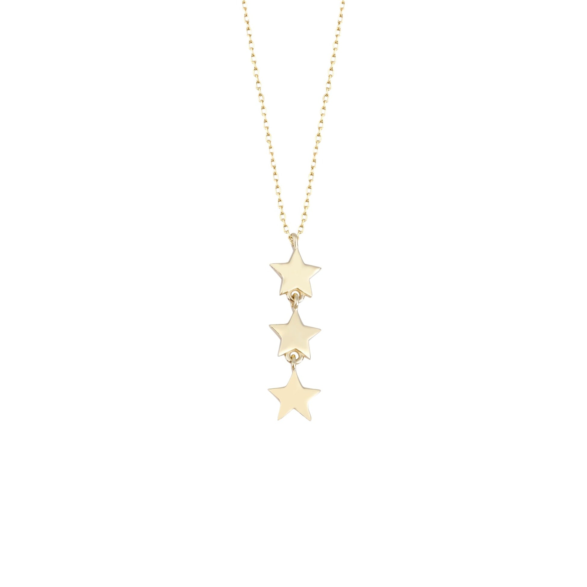 Üçlü Sallantılı Yıldız Kolye - O'an Jewelry