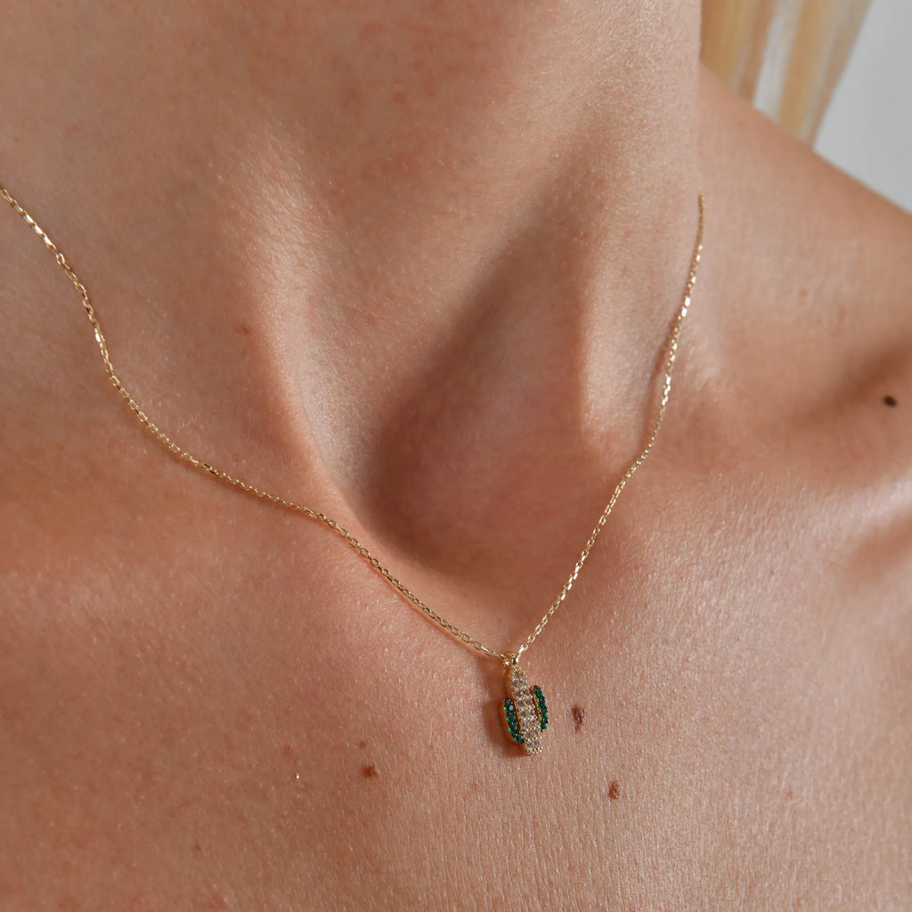 Minimal Kaktüs Kolye - O'an Jewelry