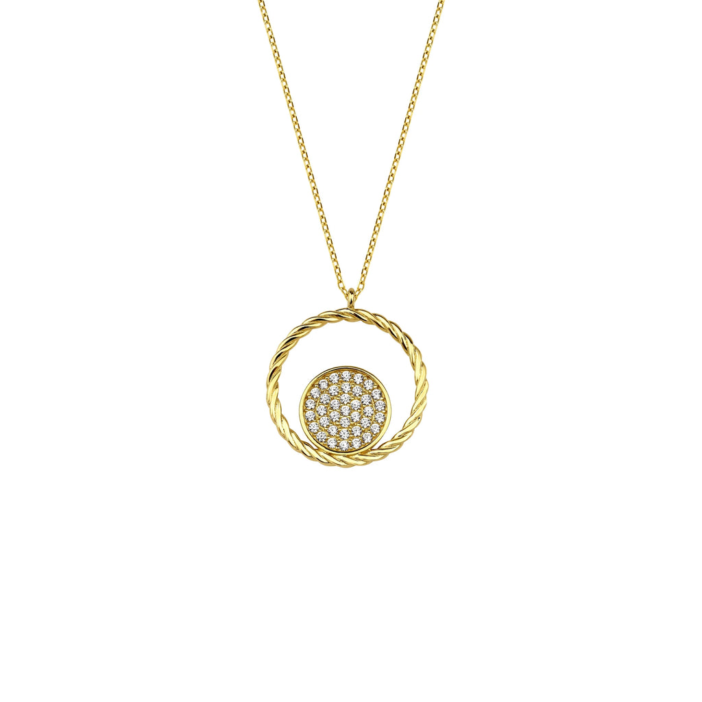 Taşlı Halka Kolye - O'an Jewelry