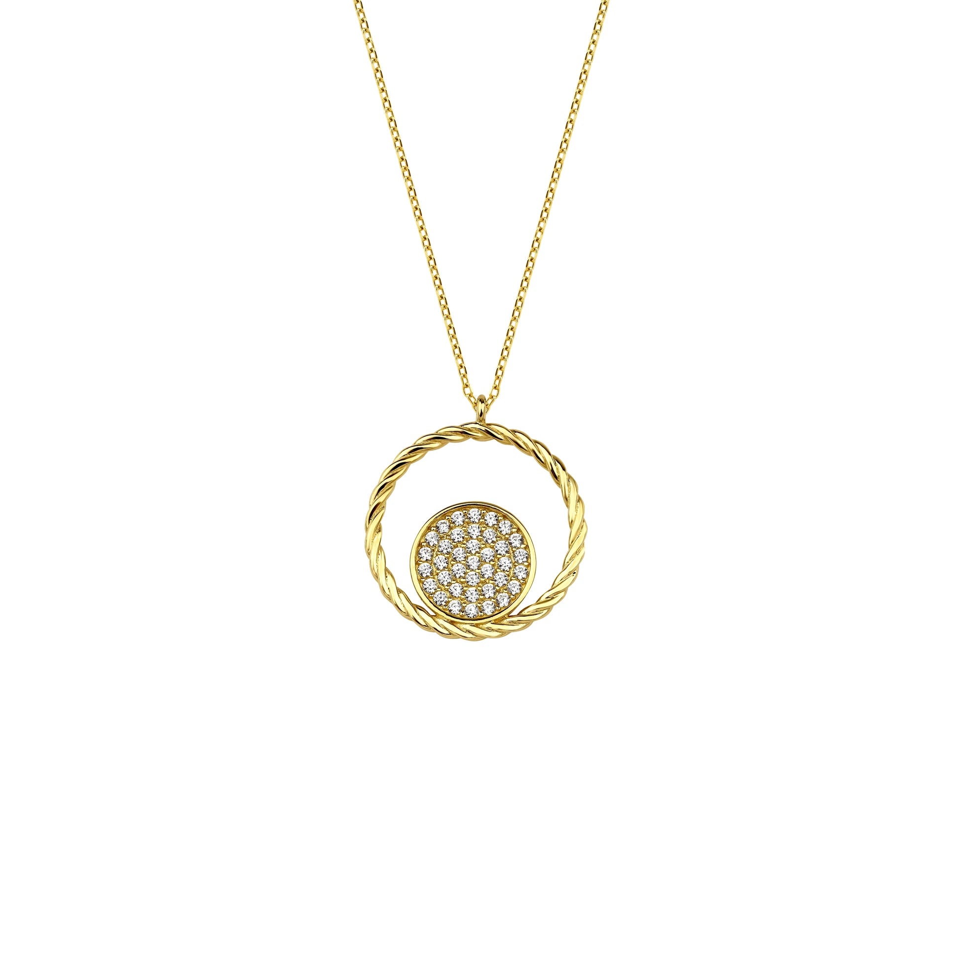 Taşlı Halka Kolye - O'an Jewelry