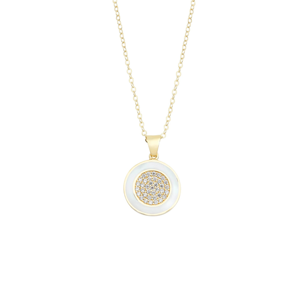 Mineli Taşlı Yuvarlak Kolye - O'an Jewelry