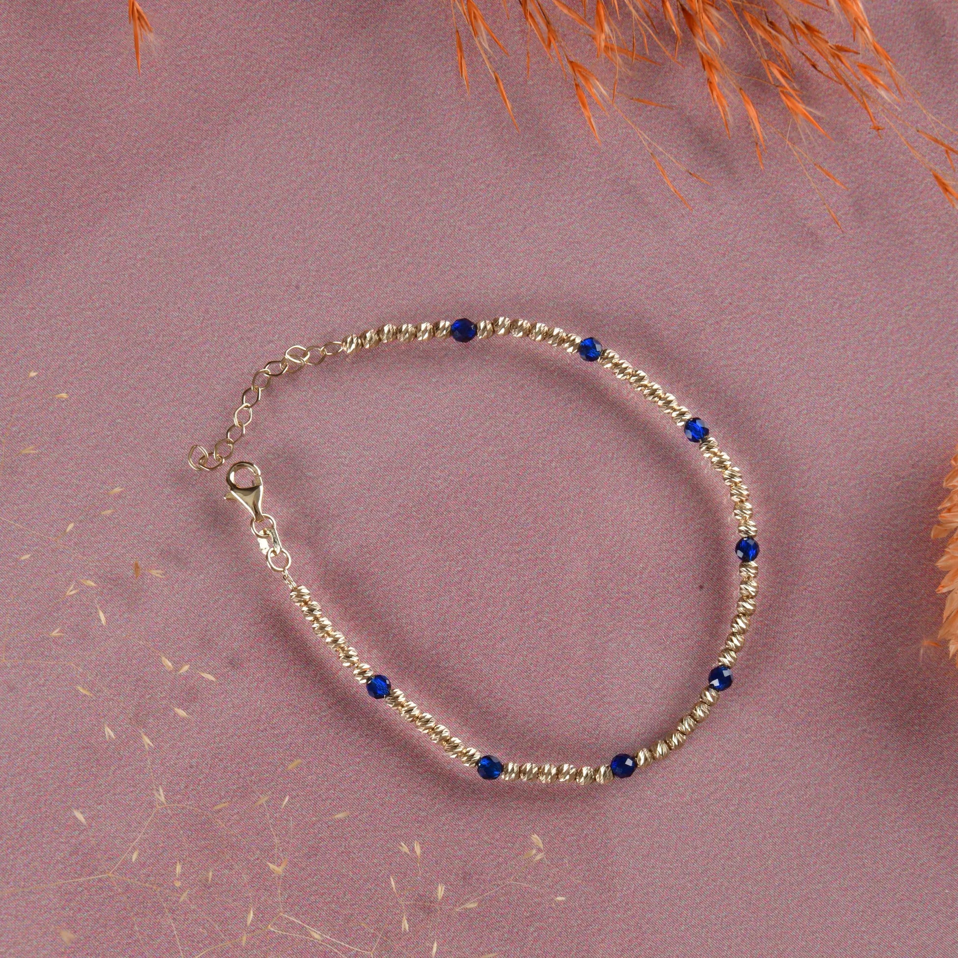 Lacivert Taşlı Dorika Bileklik - O'an Jewelry