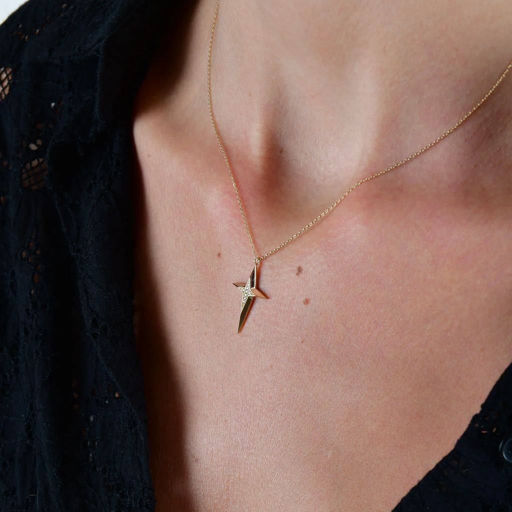 Taşlı Kutup Yıldızı Kolye - O'an Jewelry