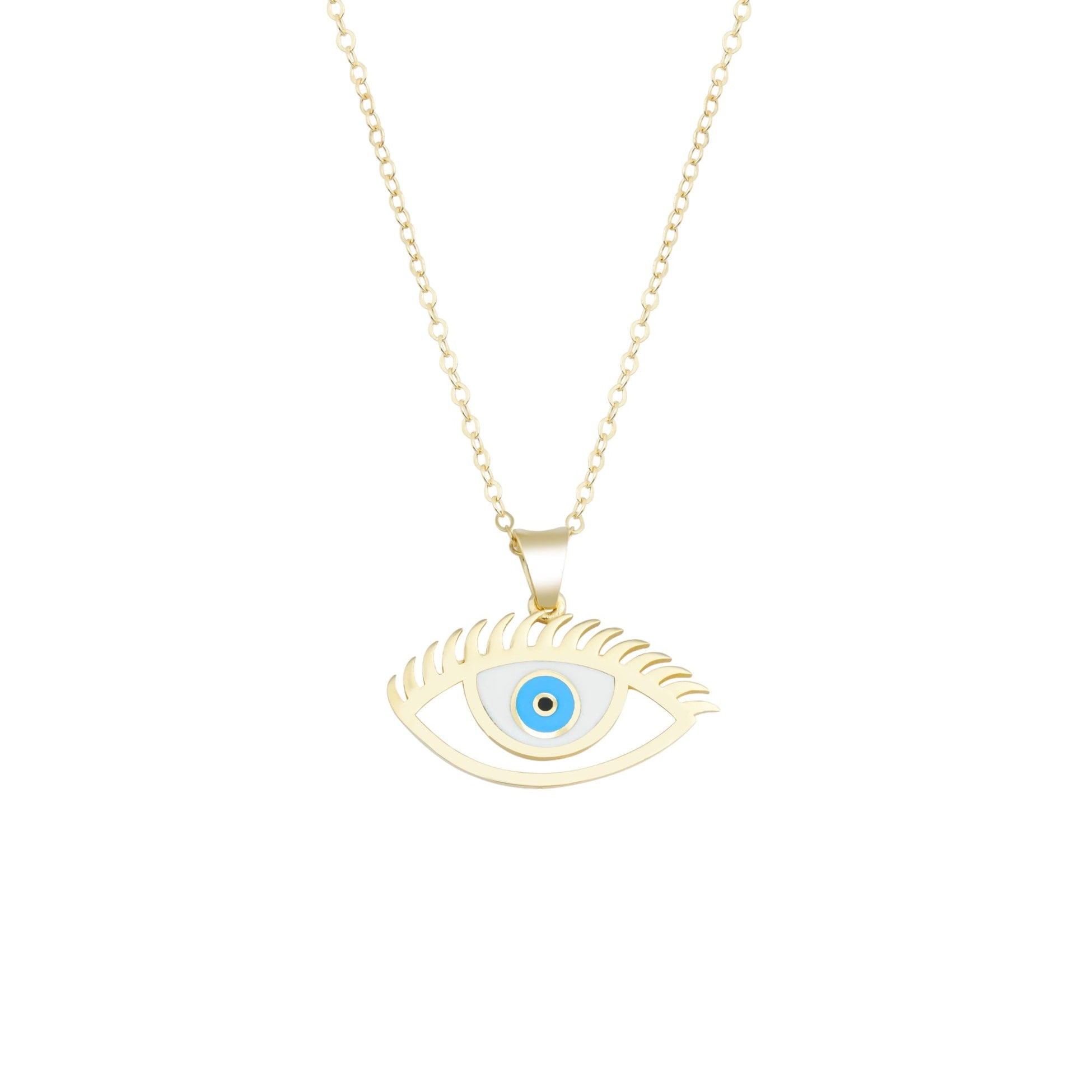 Mineli Göz Şekilli Kolye - O'an Jewelry