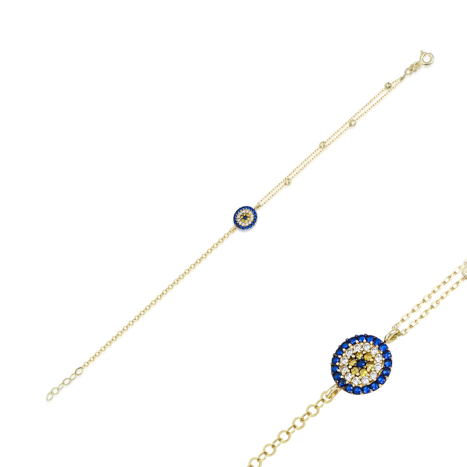 Taşlı Nazar Boncuğu Bileklik - O'an Jewelry