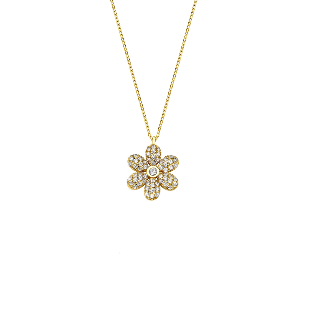 Taşlı Çiçek Kolye - O'an Jewelry