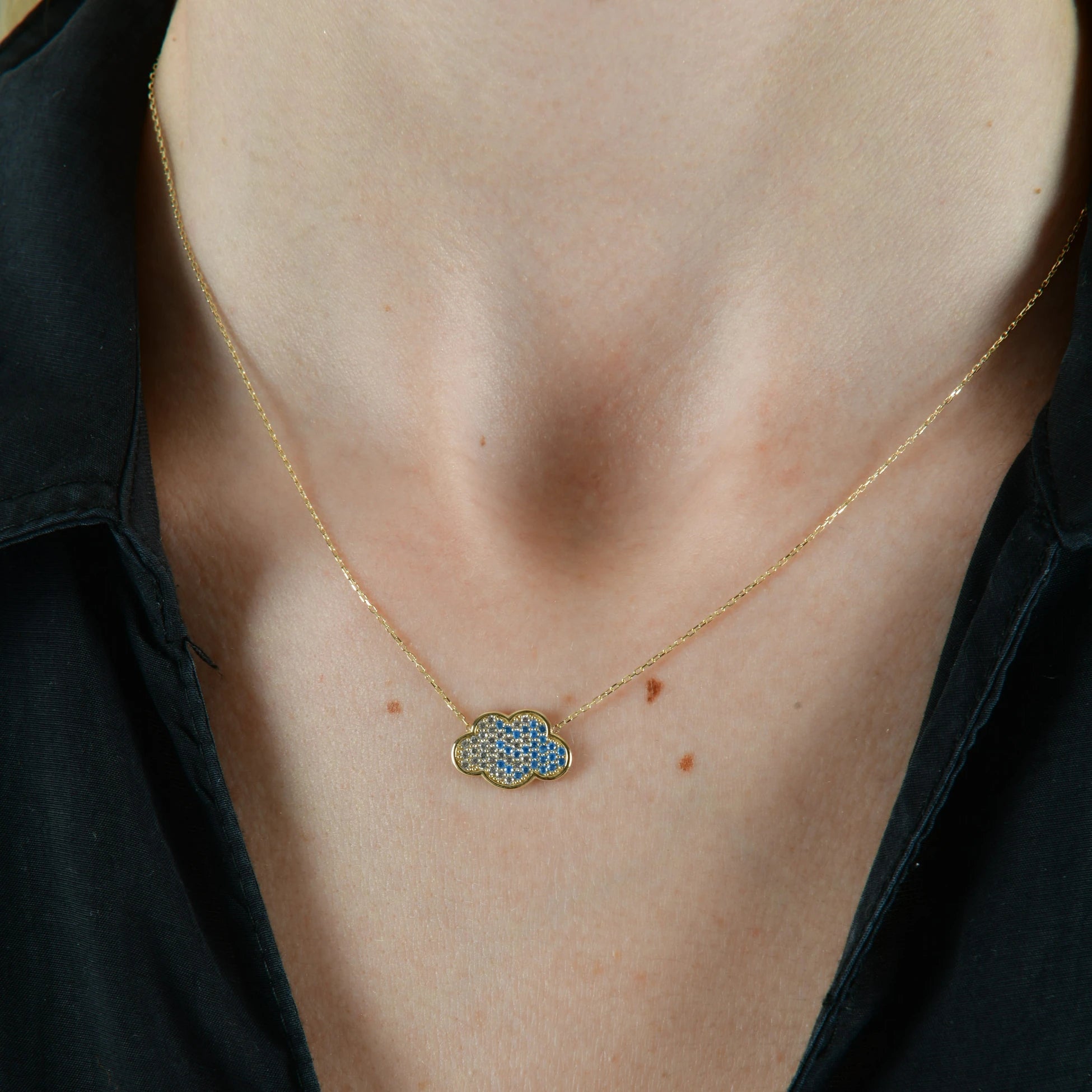 Taşlı Bulut Kolye - O'an Jewelry